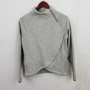 Athelta Girl Crazy Cozy Wrap Sweatshirt Gray XL